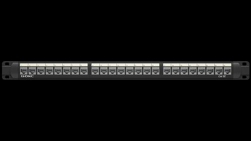 Патч-панель 19",1U,CAT5E, 24 модуля RJ45, экранированная DKC RN5PPF24 фото 1