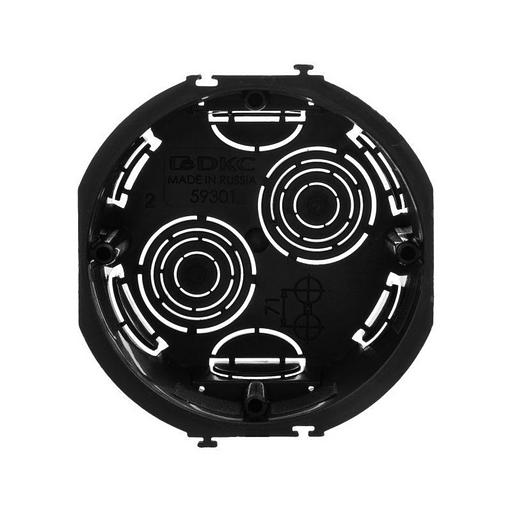 Подрозеточная коробка для сплошных стен, черная, под 2 модуля DKC 59301 фото 1