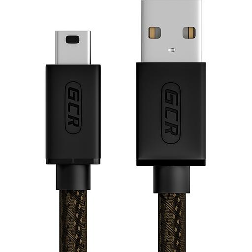 GCR Кабель PROF 1.0m USB 2.0, AM/mini 5P, черно-прозрачный, 28/24 AWG, экран, армированный, морозостойкий, GCR-51197 Greenconnect GCR-51197 фото 2