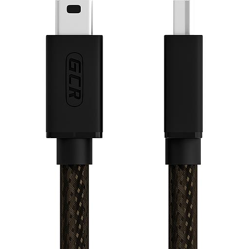 GCR Кабель PROF 1.0m USB 2.0, AM/mini 5P, черно-прозрачный, 28/24 AWG, экран, армированный, морозостойкий, GCR-51197 Greenconnect GCR-51197 фото 3