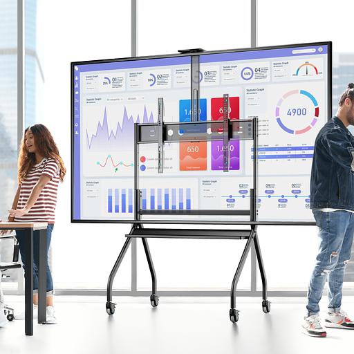 ONKRON стойка для телевизора с кронштейном 60"-120", мобильная, чёрная TS2080 фото 7