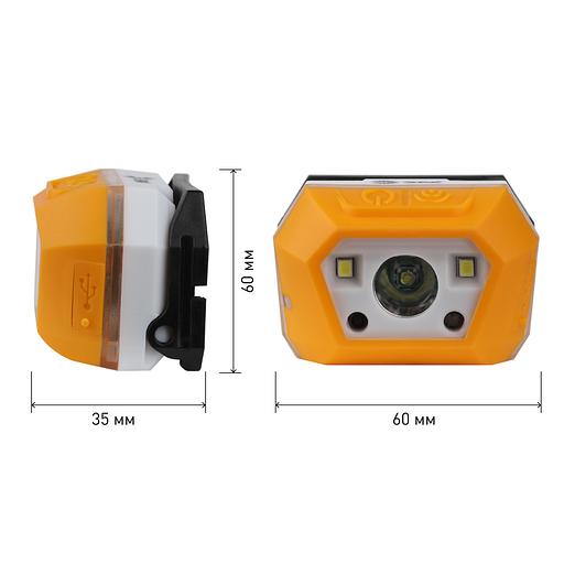 ЭРА Б0052318 Фонарь налобный светодиодный Рабочие Практик GA-810 аккумуляторный 3Вт сенсорный micro-USB фото 8