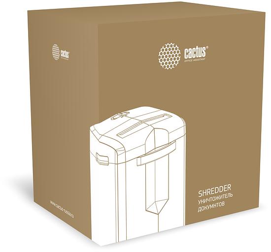 Шредер Cactus CS-SH-15-20-4X35 черный/серый (секр.P-4) перекрестный 15лист. 20лтр. скрепки скобы пл.карты CD фото 7