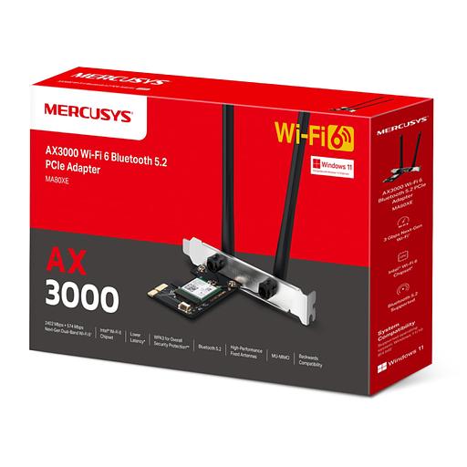 Mercusys MA80XE AX3000 Wi-Fi 6 Bluetooth 5.2 PCIe Adapter фото 2