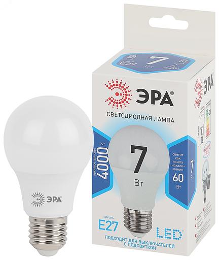 ЭРА Б0029820 Светодиодная лампа груша LED smd A60-7w-840-E27.. фото 2