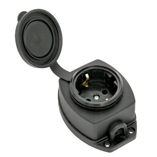 EKF RPS-014-16-230-44 Розетка настенная с защитной крышкой каучуковая 230В 2P+PE 16A IP44 EKF PROxima фото 5