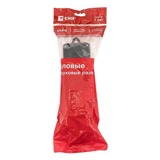 EKF RPS-015-16-230-44 Розетка трехместная с защит. крышками каучуковая 230В 2P+PE 16A IP44 EKF PROxima фото 4