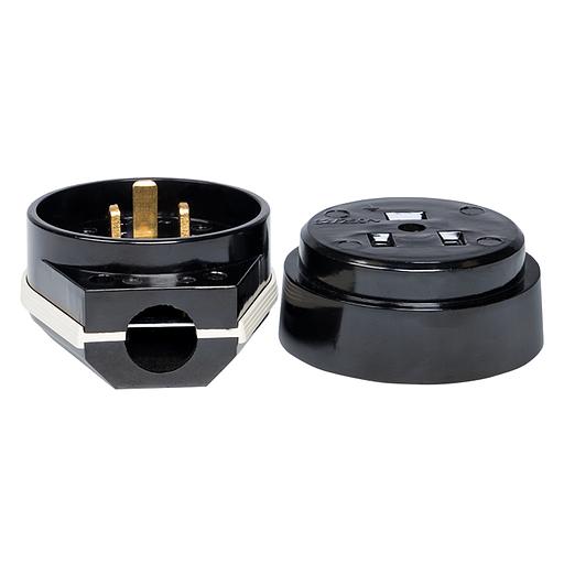 EKF AS-250-O-03 Разъем РШ-ВШ 32А 250В 2P+PE (ОУ) карболитовый черный EKF PROxima фото 2