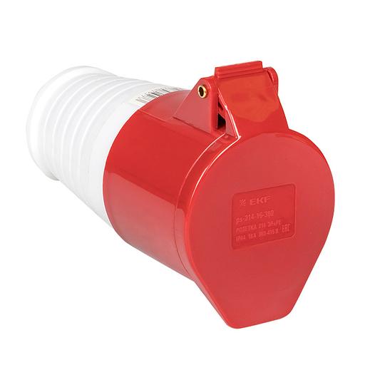EKF ps-214-16-380 Розетка переносная 214 3Р+РЕ 16А 380В IP44 EKF PROxima фото 1