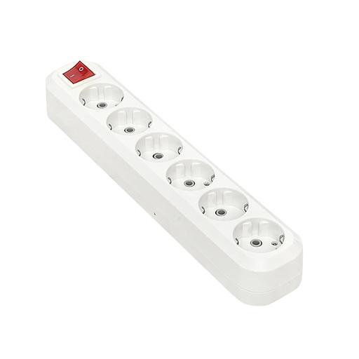 EKF AKB16-6i Колодка 6 гнезд 16А 3,5кВт c выкл. с/з Эксперт EKF PROxima фото 1