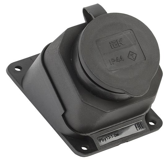 Iek PKR22-016-2-K02 РБу13-1-0м Розетка с защитной крышкой угловая настенная ОМЕГА IP44 IEK фото 1