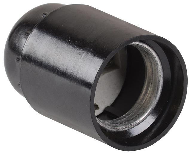 Iek EPK10-04-01-K01 Пкб27-04-К01 Патрон подвесной карболитовый, Е27, черный, стикер на изделии, IEK фото 1