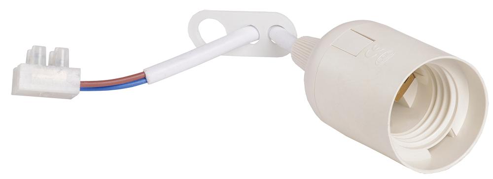 Iek EPP14-04-01-K01 Ппл27-04-К51 Патрон подвесной с шнуром, пластик, Е27, белый, стикер на изделии, IEK фото 1