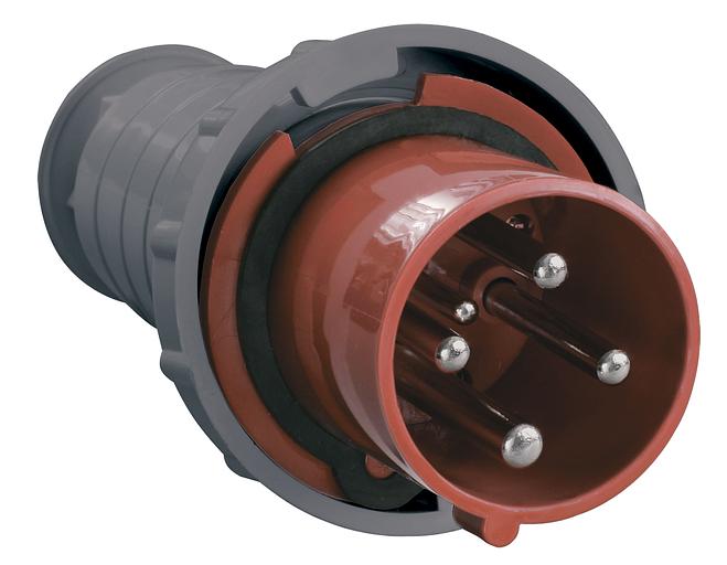 Iek PSR02-063-4 Вилка 034 3Р+РЕ 63А 380В IP54 ИЭК фото 1