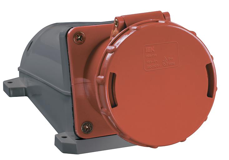 Iek PSR12-063-4 Розетка 134 стационарная 3Р + РЕ 63А 380В IP54 ИЭК фото 1