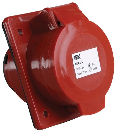Iek PSR42-032-5 Розетка 425 скрытая 3Р + Е + N 32А 380В IP44 ИЭК фото 1