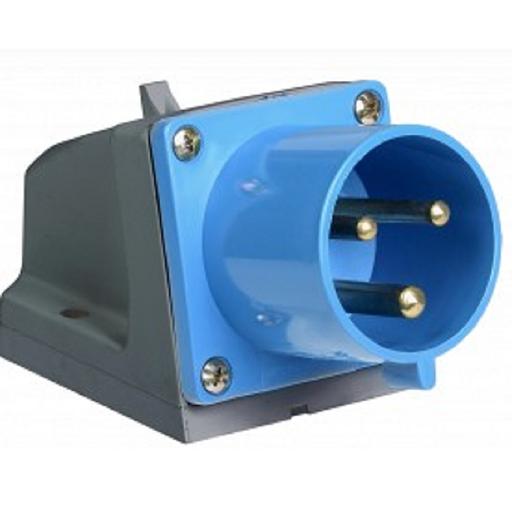 Iek PSR51-032-3 Вилка 523 стац.2Р + РЕ 32А 220В IP44 ИЭК фото 1