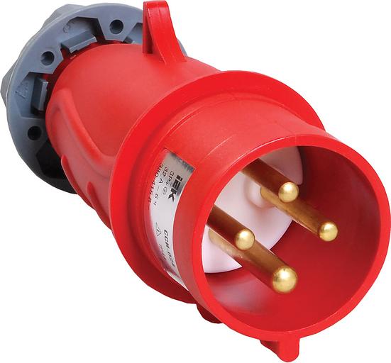 Iek PSN02-032-4 Вилка переносная ССИ-024 32А-6ч/380-415В 3Р + РЕ IP44 MAGNUM ИЭК фото 1