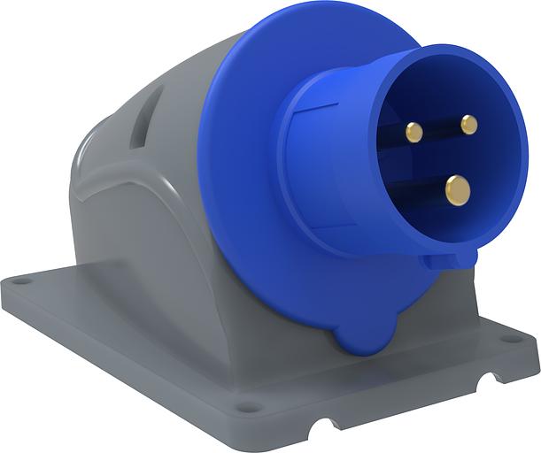 Iek PSN51-016-3 Вилка стационарная ССИ-513 16А-6ч/200-250В 2Р + Р Е IP44 MAGNUM ИЭК фото 1