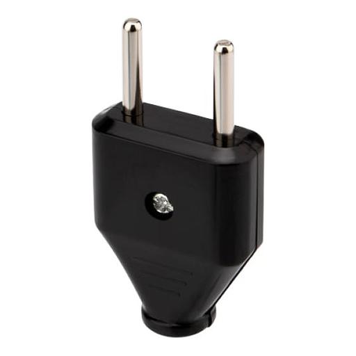 REXANT 11-8947 Вилка прямая без з/к 10А плоская черная фото 1