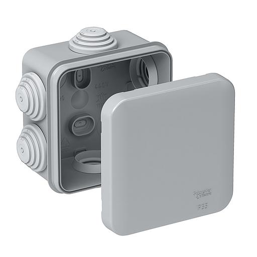 Systeme electric IMT35090 Коробка распределительная 70х70х40мм IP55 серая фото 3