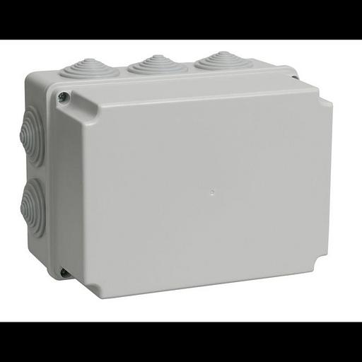 Iek UKO10-190-140-120-K41-44 Коробка КМ41245 распаячная для о/п 190х140х120 мм IP44 (RAL7035, 10 гермовводов) фото 1