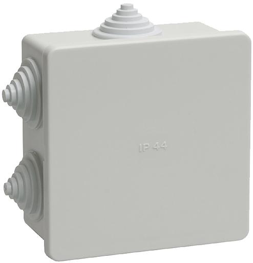 Iek UKO11-085-085-040-K41-44 Коробка КМ41235 распаячная для о/п 85х85х40 мм IP44 (RAL7035, 6 гермовводов) фото 1