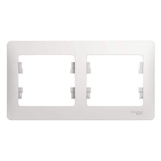 Systeme electric GSL000102 GLOSSA 2-постовая РАМКА, горизонтальная, БЕЛЫЙ фото 1