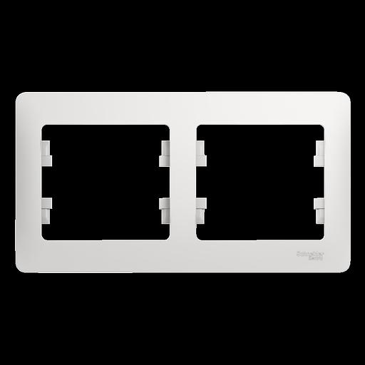 Systeme electric GSL000102 GLOSSA 2-постовая РАМКА, горизонтальная, БЕЛЫЙ фото 2