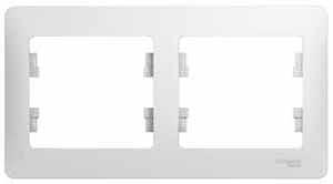 Systeme electric GSL000102 GLOSSA 2-постовая РАМКА, горизонтальная, БЕЛЫЙ фото 4