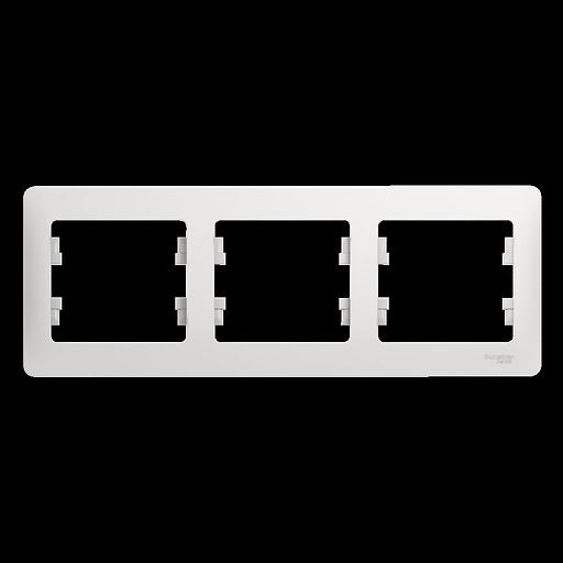 Systeme electric GSL000103 GLOSSA 3-постовая РАМКА, горизонтальная, БЕЛЫЙ фото 2