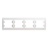 Systeme electric GSL000104 GLOSSA 4-постовая РАМКА, горизонтальная, БЕЛЫЙ фото 5