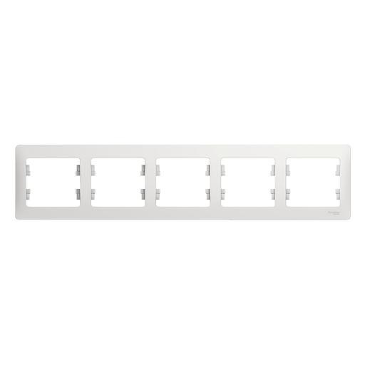 Systeme electric GSL000105 GLOSSA 5-постовая РАМКА, горизонтальная, БЕЛЫЙ фото 1
