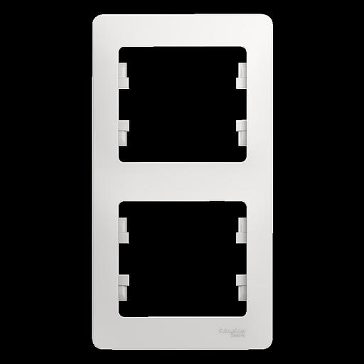 Systeme electric GSL000106 GLOSSA 2-постовая РАМКА, вертикальная, БЕЛЫЙ фото 1