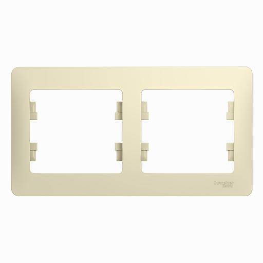 Systeme electric GSL000202 GLOSSA 2-постовая РАМКА, горизонтальная, БЕЖЕВЫЙ фото 1