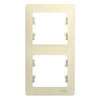 Systeme electric GSL000206 GLOSSA 2-постовая РАМКА, вертикальная, БЕЖЕВЫЙ фото 6