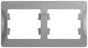 Systeme electric GSL000302 GLOSSA 2-постовая РАМКА, горизонтальная, АЛЮМИНИЙ фото 5