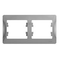 Systeme electric GSL000302 GLOSSA 2-постовая РАМКА, горизонтальная, АЛЮМИНИЙ фото 6