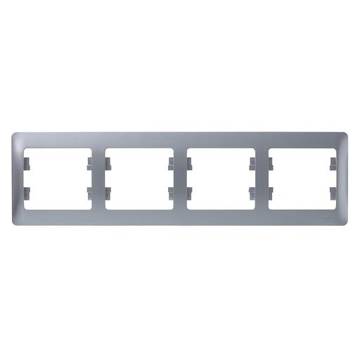 Systeme electric GSL000304 GLOSSA 4-постовая РАМКА, горизонтальная, АЛЮМИНИЙ фото 3