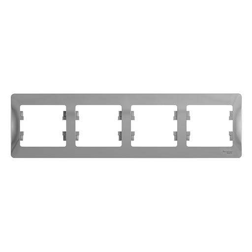 Systeme electric GSL000304 GLOSSA 4-постовая РАМКА, горизонтальная, АЛЮМИНИЙ фото 4