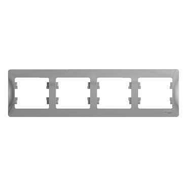 Systeme electric GSL000304 GLOSSA 4-постовая РАМКА, горизонтальная, АЛЮМИНИЙ фото 8