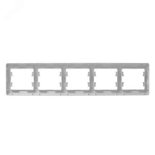 Systeme electric GSL000305 GLOSSA 5-постовая РАМКА, горизонтальная, АЛЮМИНИЙ фото 1