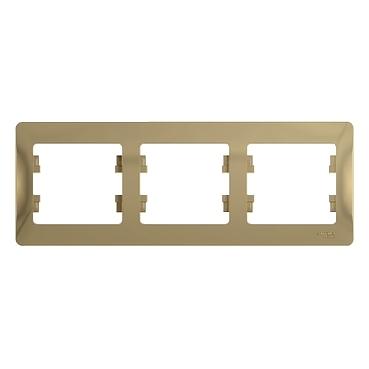 Systeme electric GSL000403 GLOSSA 3-постовая РАМКА, горизонтальная, ТИТАН фото 5