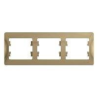 Systeme electric GSL000403 GLOSSA 3-постовая РАМКА, горизонтальная, ТИТАН фото 8