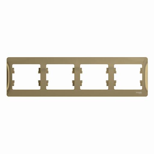 Systeme electric GSL000404 GLOSSA 4-постовая РАМКА, горизонтальная, ТИТАН фото 1