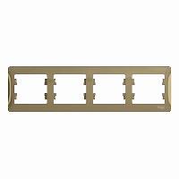 Systeme electric GSL000404 GLOSSA 4-постовая РАМКА, горизонтальная, ТИТАН фото 5