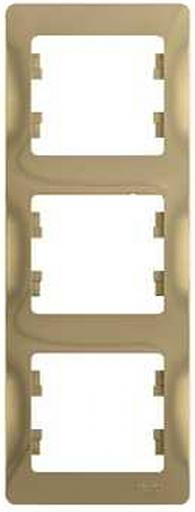 Systeme electric GSL000407 GLOSSA 3-постовая РАМКА, вертикальная, ТИТАН фото 2