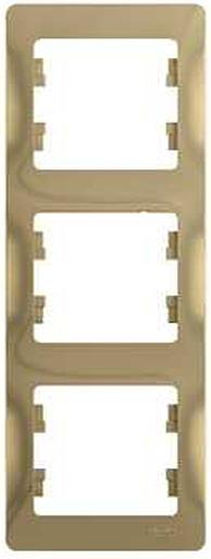 Systeme electric GSL000407 GLOSSA 3-постовая РАМКА, вертикальная, ТИТАН фото 4