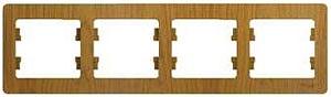 Systeme electric GSL000504 GLOSSA 4-постовая РАМКА, горизонтальная, ДЕРЕВО ДУБ фото 4