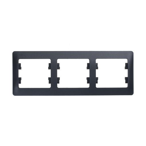 Systeme electric GSL000703 GLOSSA 3-постовая РАМКА, горизонтальная, АНТРАЦИТ фото 3